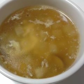 卵白と小エビのスープ